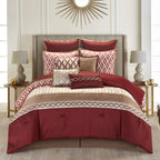 Ensemble de couette géométrique de luxe Nanshing Calvin 10 pièces