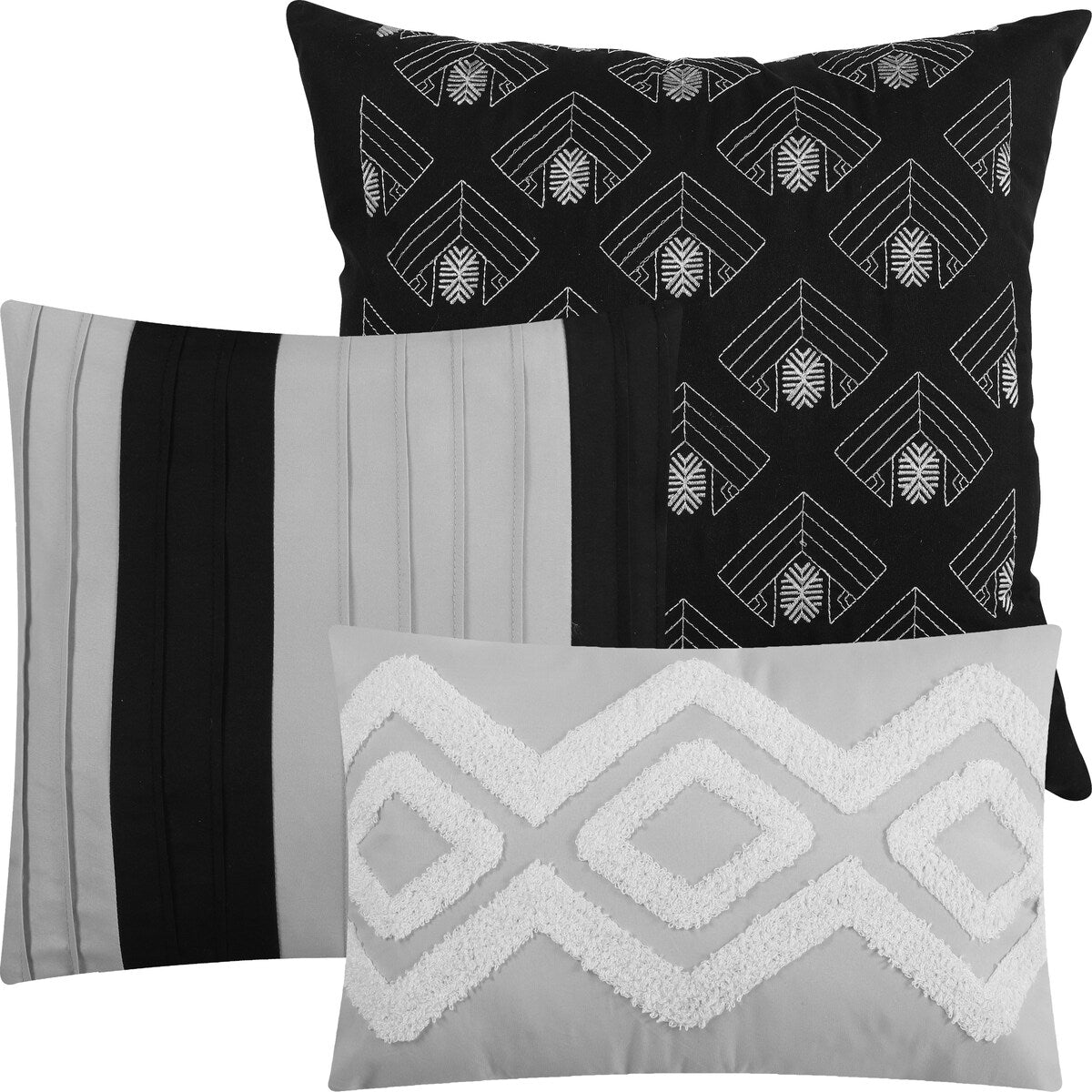 Parure de lit Nanshing Corina 7 pièces en tissu éponge brodé