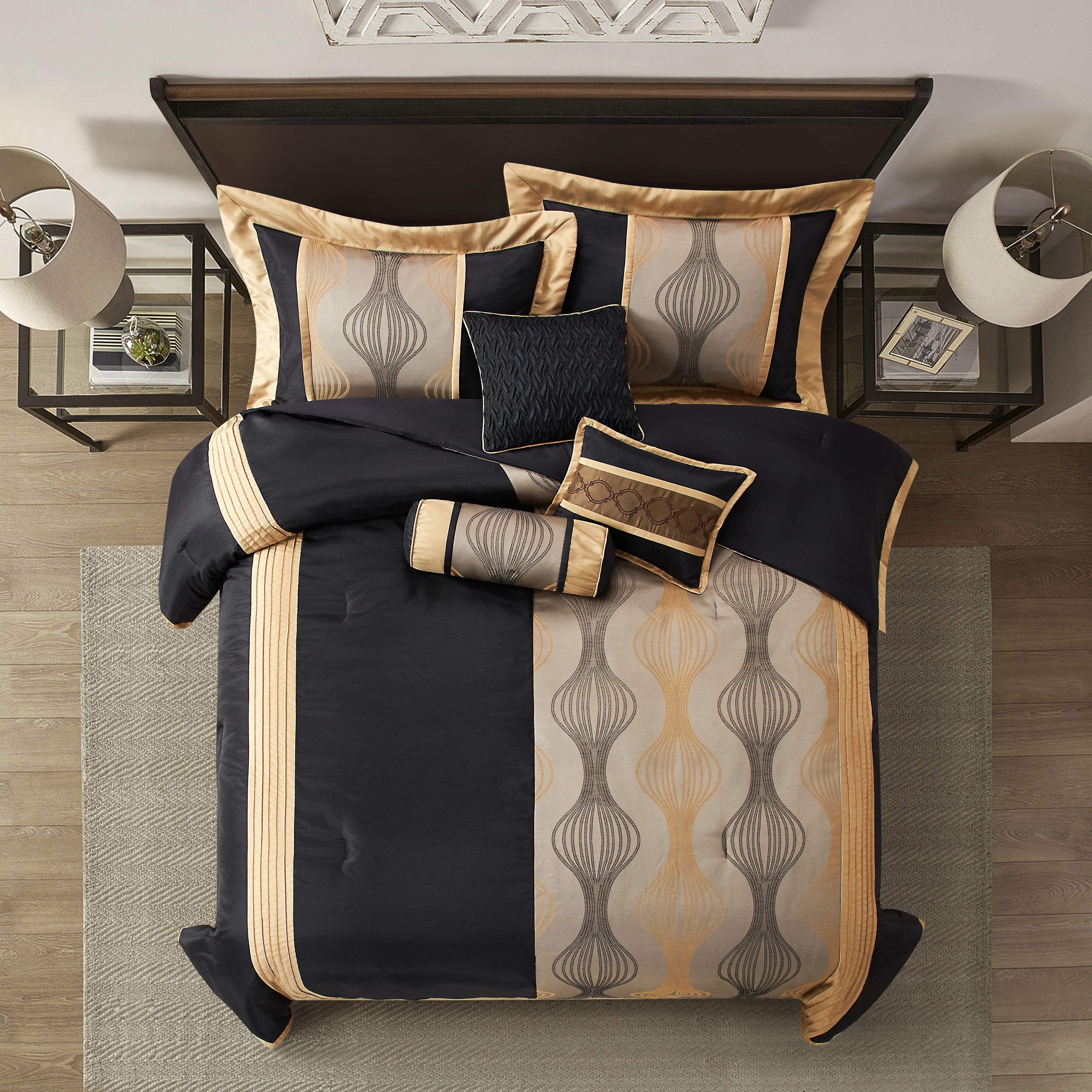 Ensemble de couette géométrique moderne Nanshing Daniella 7 pièces