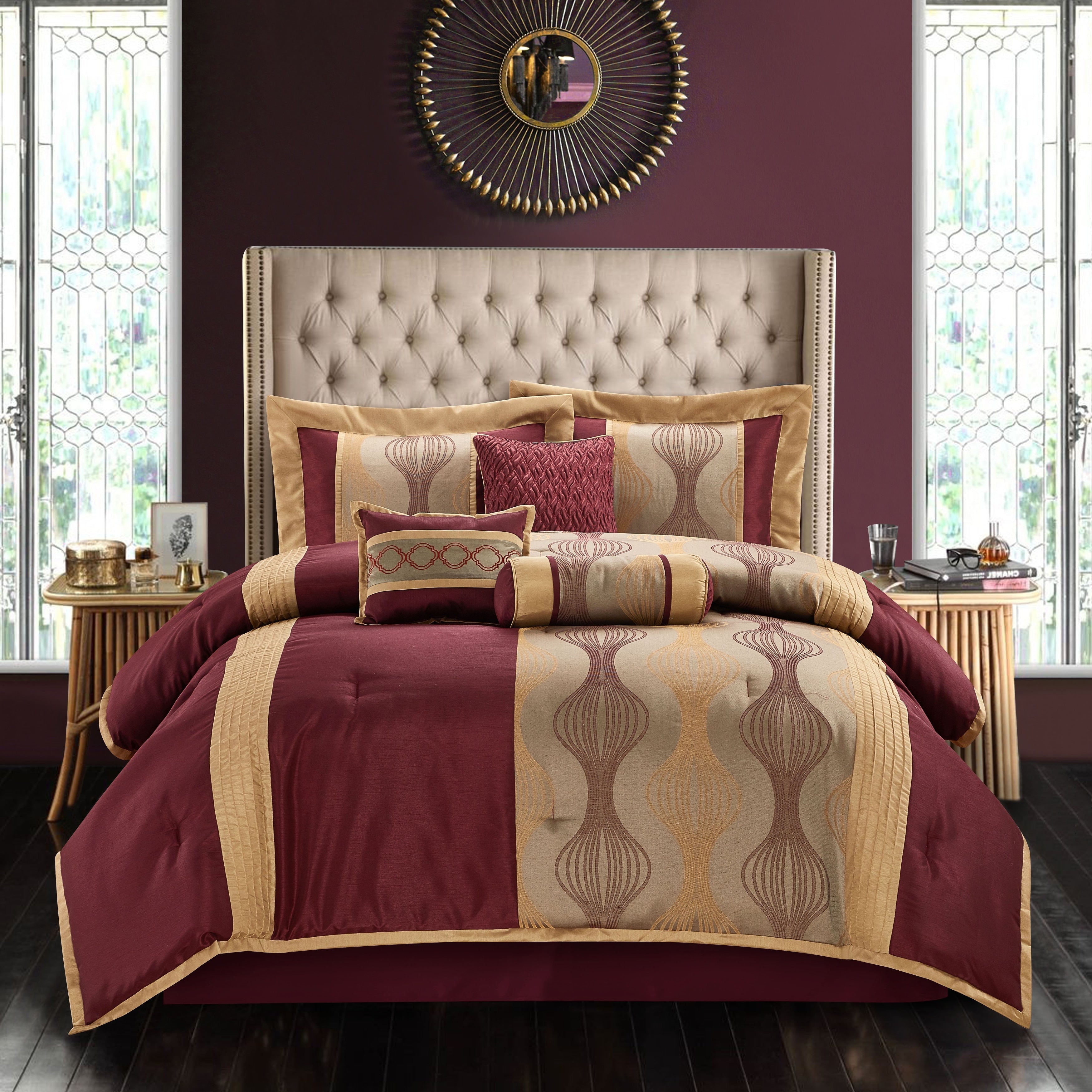 Ensemble de couette géométrique moderne Nanshing Daniella 7 pièces