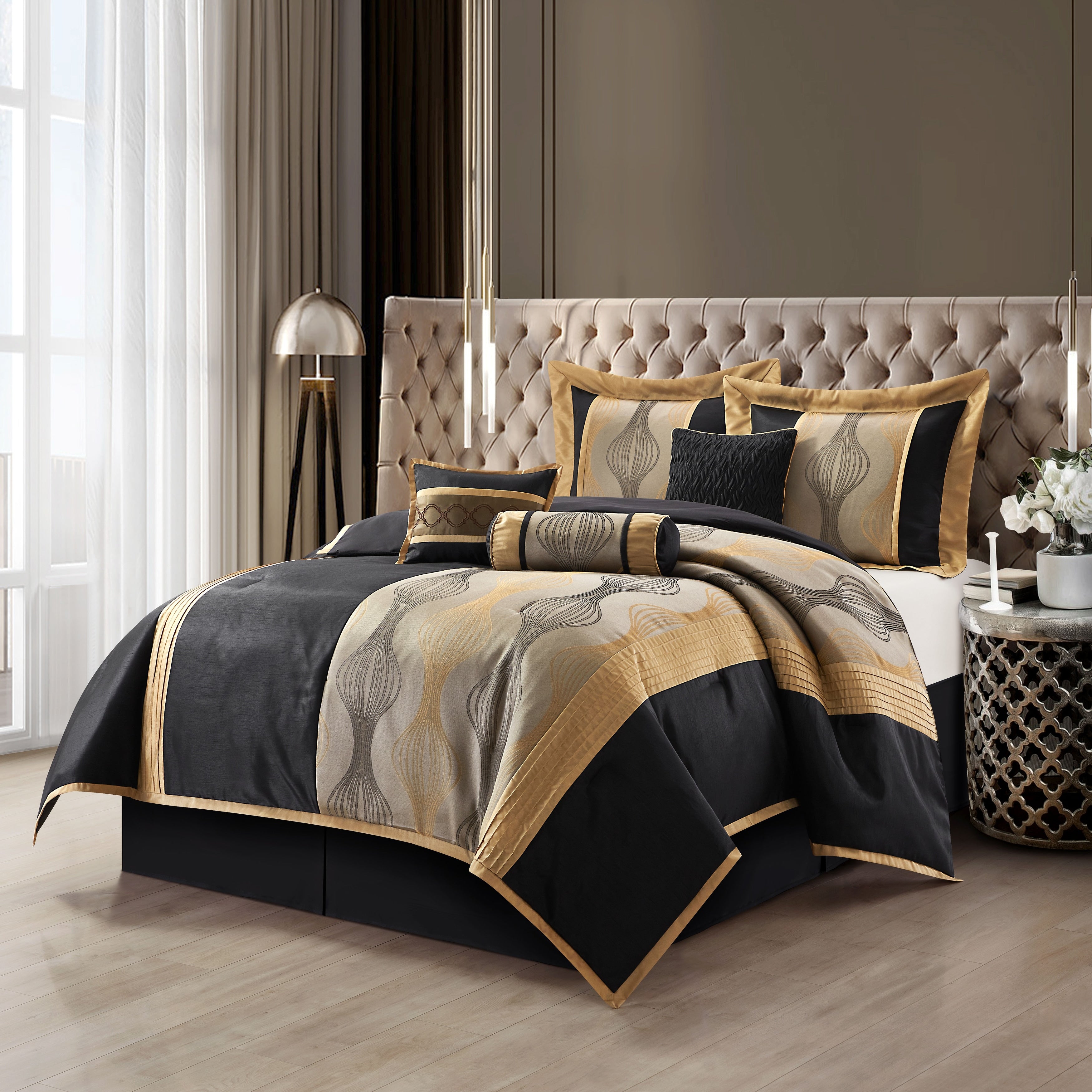 Ensemble de couette géométrique moderne Nanshing Daniella 7 pièces
