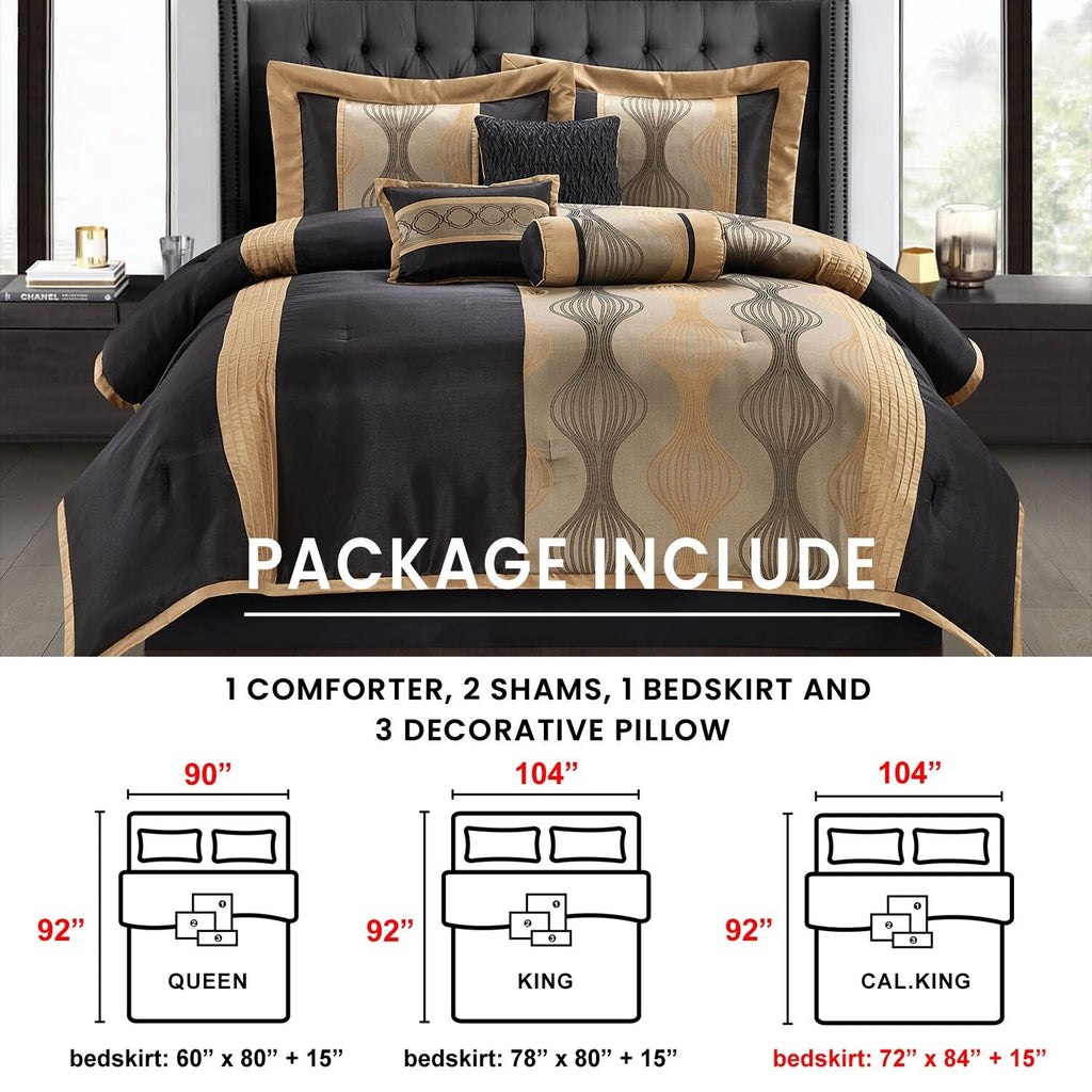 Ensemble de couette géométrique moderne Nanshing Daniella 7 pièces