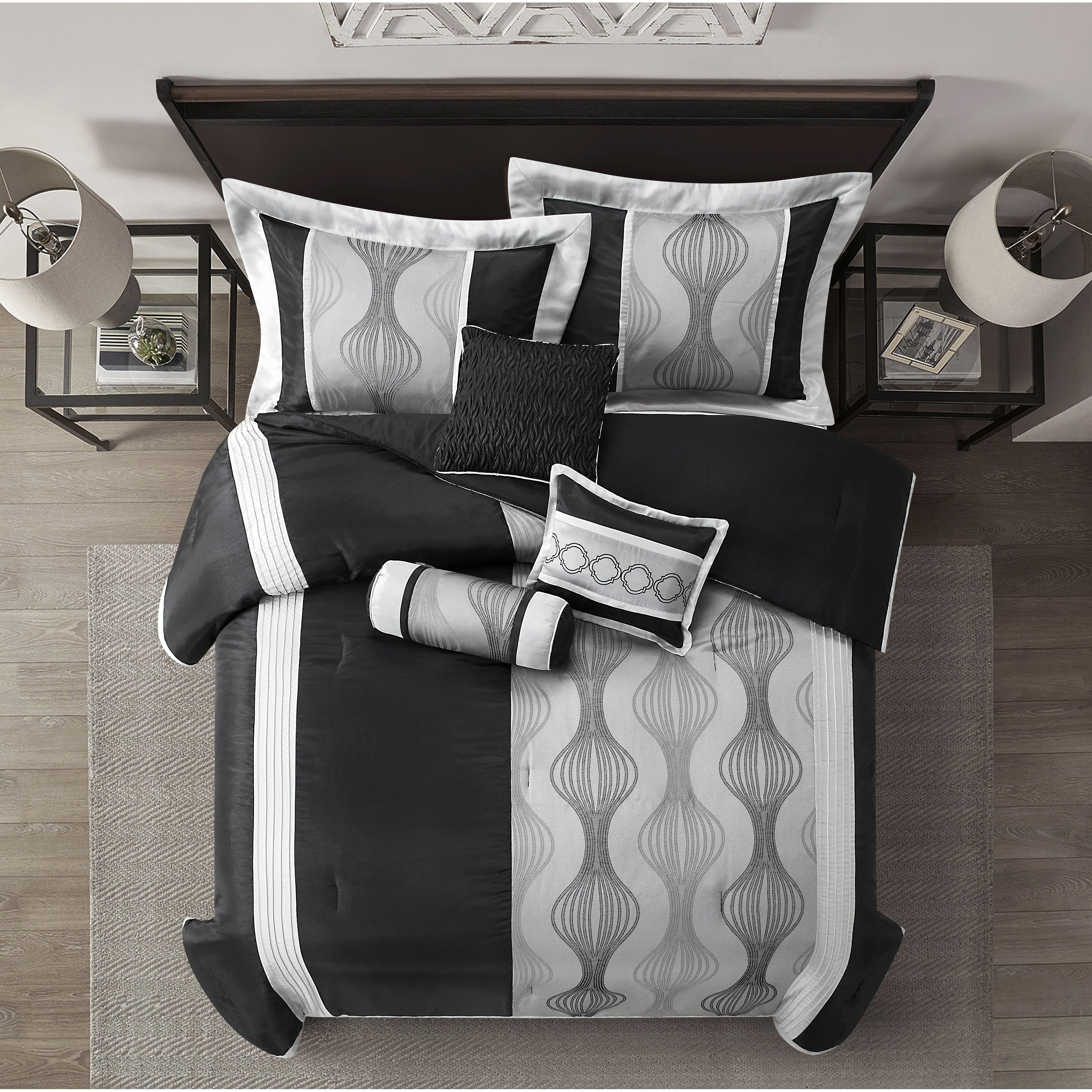 Ensemble de couette géométrique moderne Nanshing Daniella 7 pièces