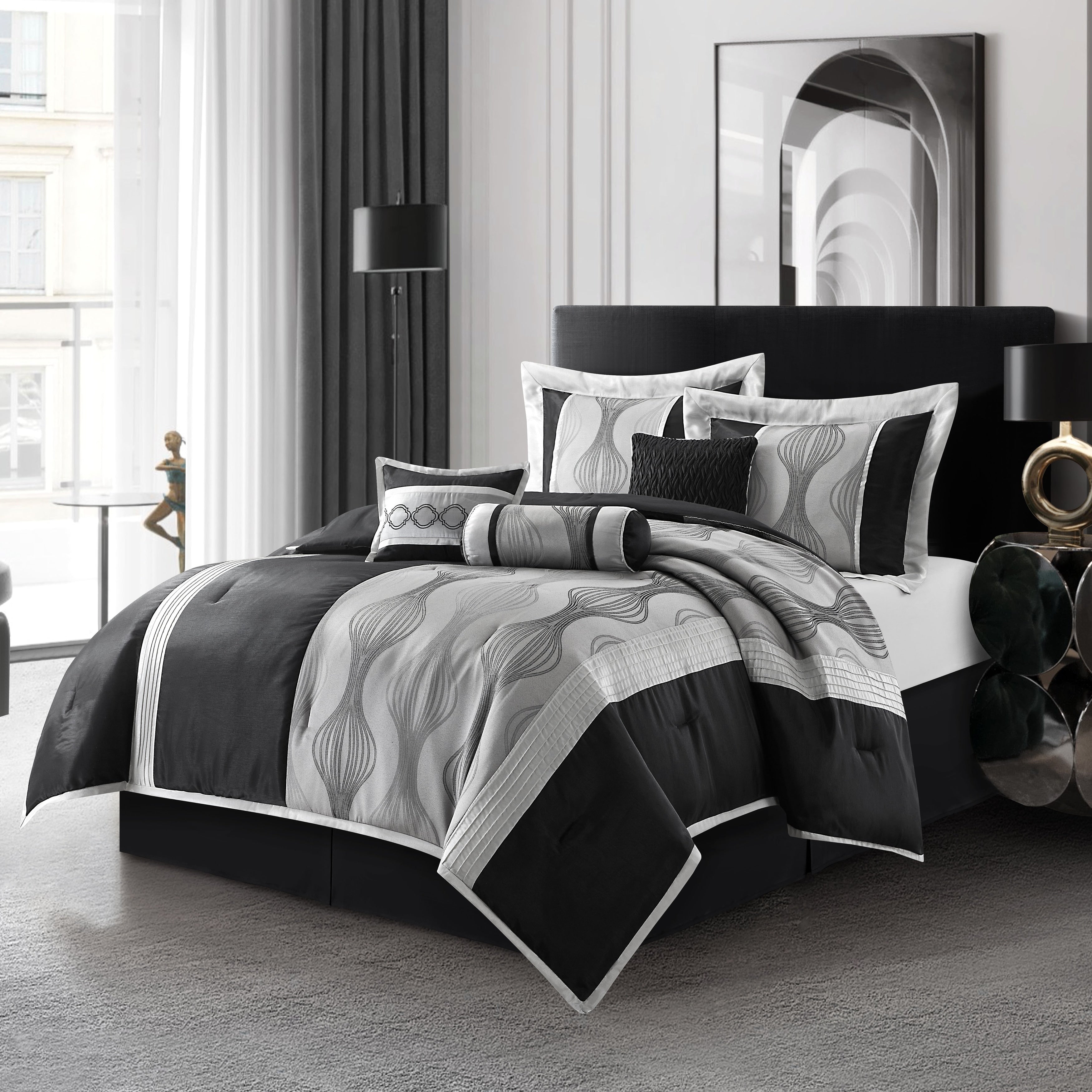 Ensemble de couette géométrique moderne Nanshing Daniella 7 pièces