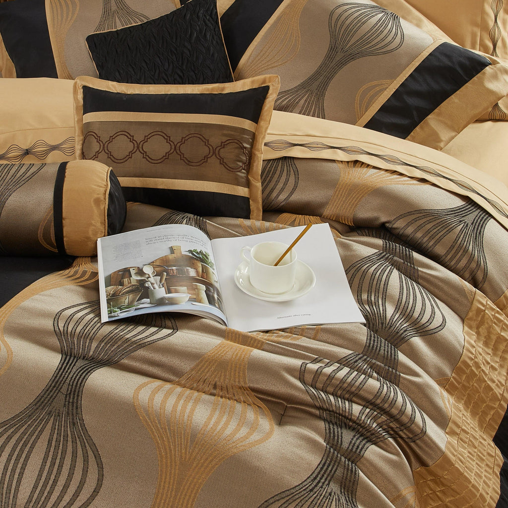 Ensemble de couette géométrique moderne Nanshing Daniella 7 pièces