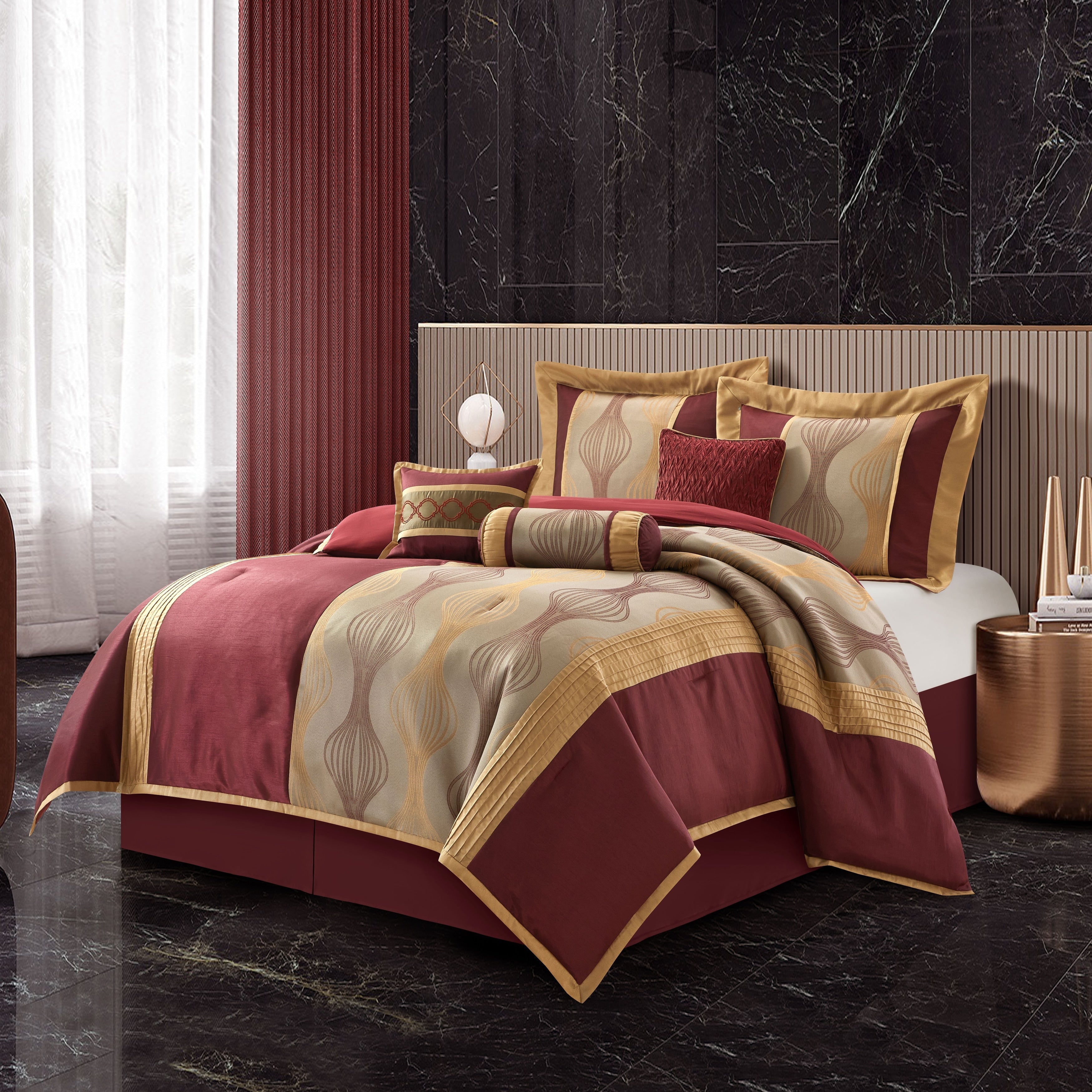 Ensemble de couette géométrique moderne Nanshing Daniella 7 pièces