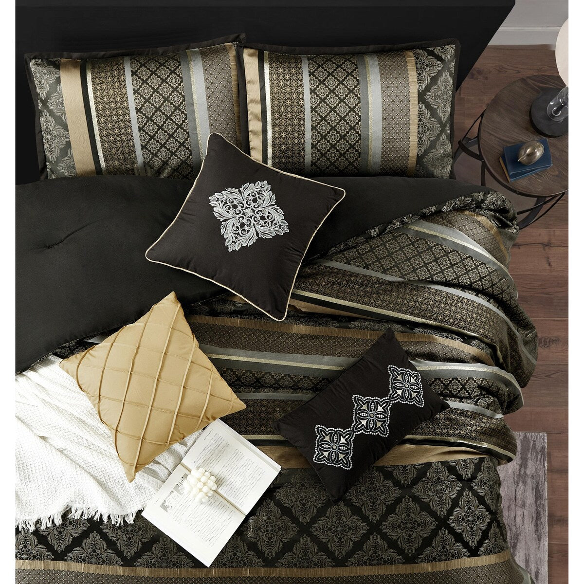 Ensemble de couette géométrique en jacquard Nanshing Jensen 7 pièces