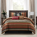 Ensemble de couette géométrique en jacquard Nanshing Jensen 7 pièces