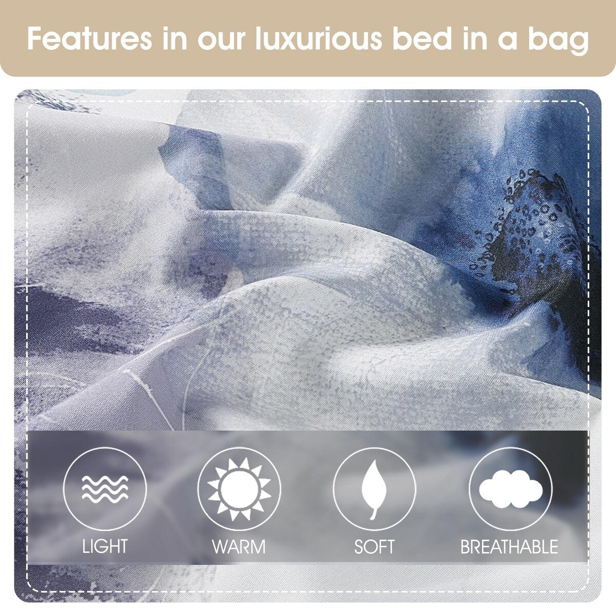 Ensemble de couette florale Nanshing Leela 7 pièces