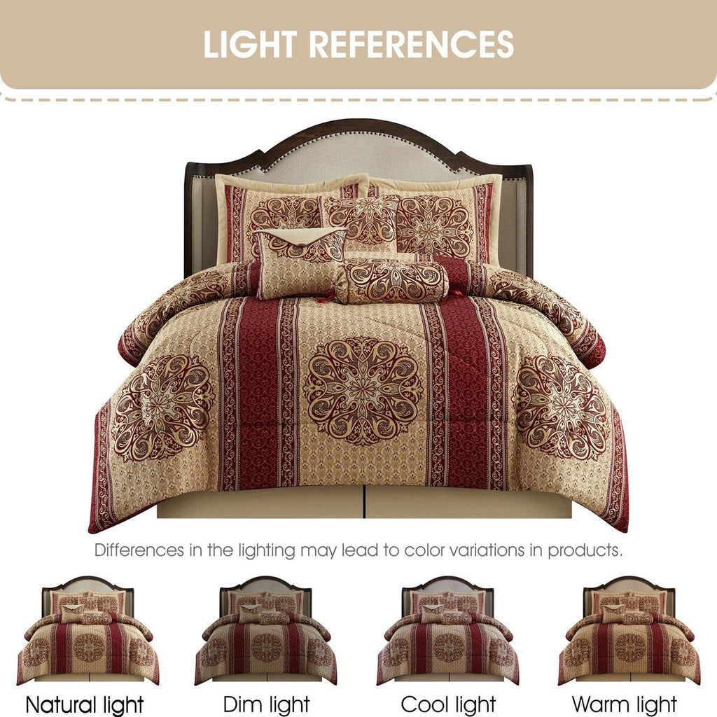 Ensemble de couette élégant médaillon 7 pièces Nanshing Prince