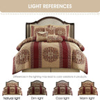 Ensemble de couette élégant médaillon 7 pièces Nanshing Prince