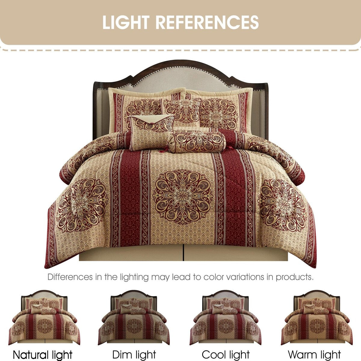 Ensemble de couette élégant médaillon 7 pièces Nanshing Prince