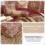 Ensemble de couette élégant médaillon 7 pièces Nanshing Prince