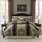 Ensemble de couette élégant médaillon 7 pièces Nanshing Prince