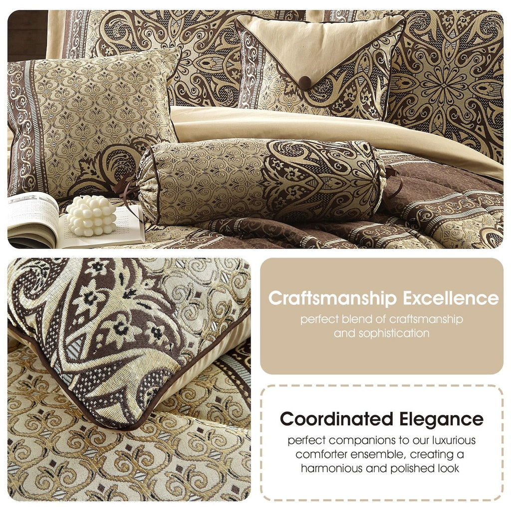 Ensemble de couette élégant médaillon 7 pièces Nanshing Prince