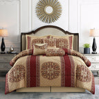 Ensemble de couette élégant médaillon 7 pièces Nanshing Prince