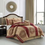 Ensemble de couette élégant médaillon 7 pièces Nanshing Prince
