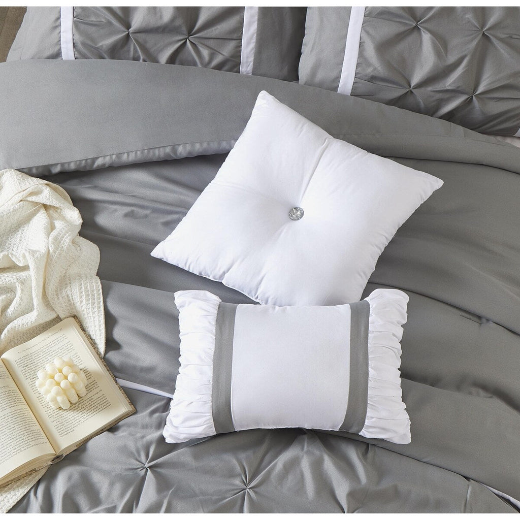Ensemble de couette minimaliste à plis pincés Nanshing Regala 7 pièces