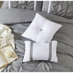 Ensemble de couette minimaliste à plis pincés Nanshing Regala 7 pièces