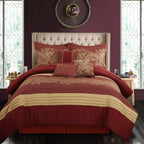 Ensemble de couette 7 pièces en jacquard damassé Nanshing Salem