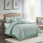 Ensemble de couette florale botanique Nanshing Taylor 7 pièces