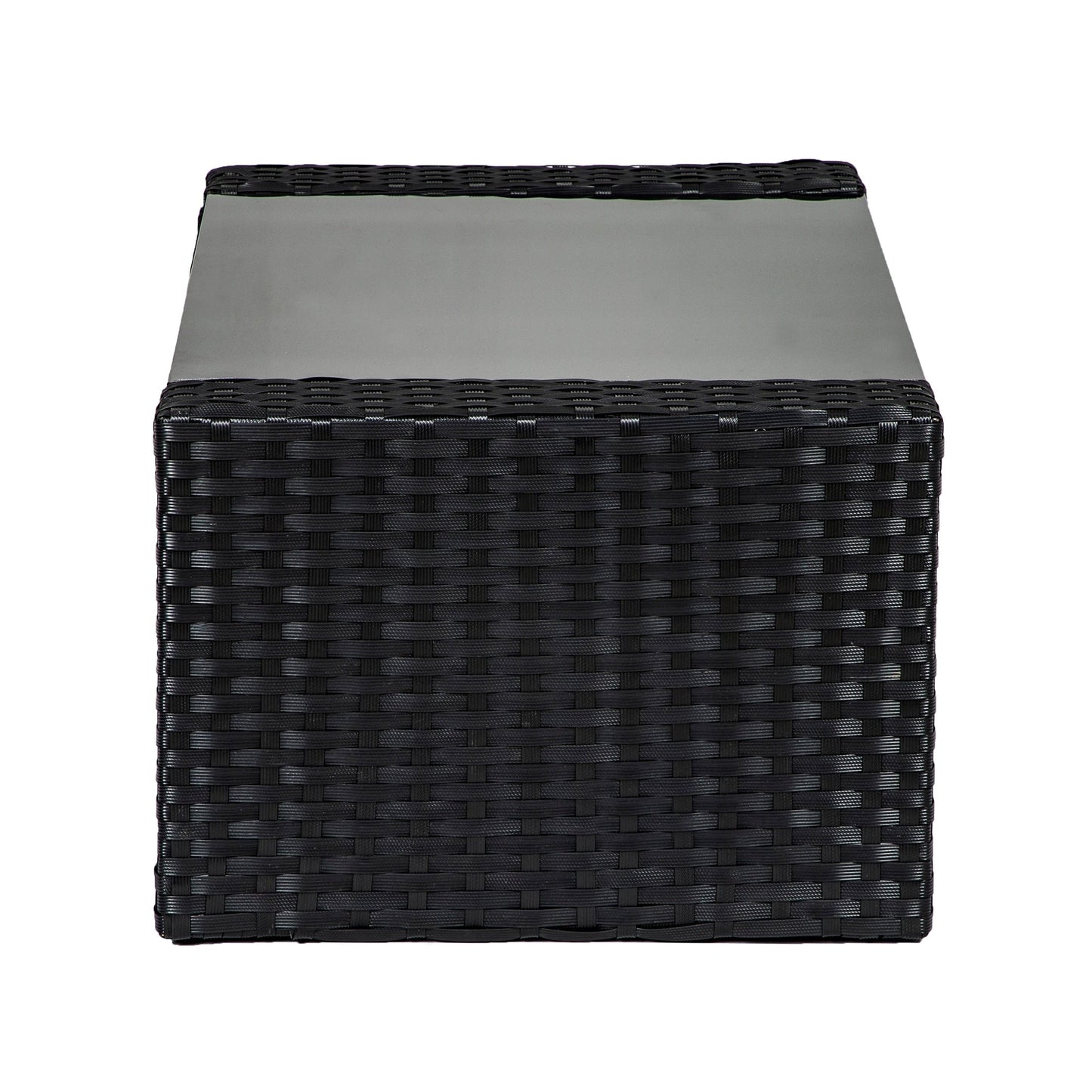 Ensemble de conversation pour patio extérieur Grandview 4 pièces en osier noir