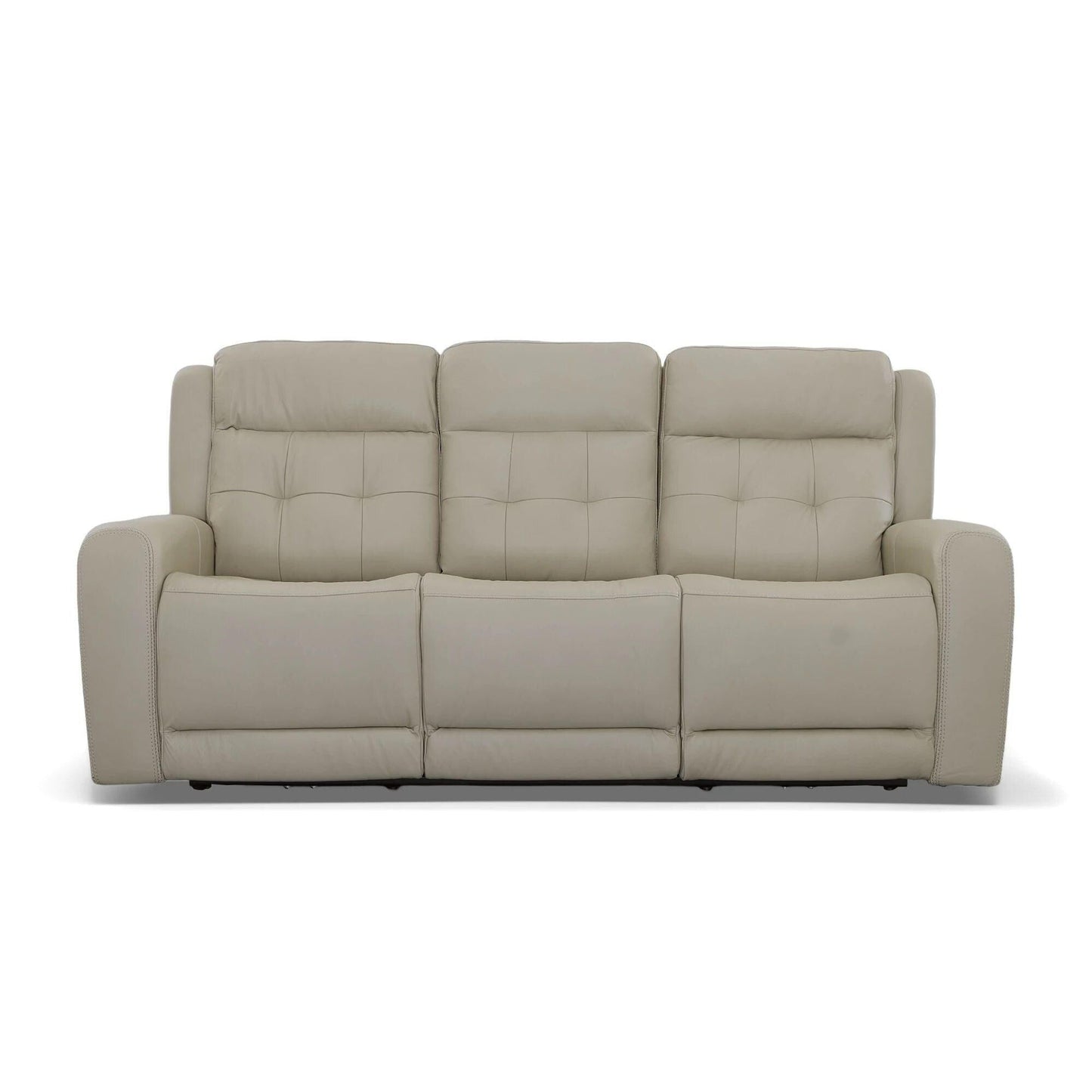 Canapé inclinable électrique en cuir Grant 87 avec appuie-têtes électriques par Flexsteel
