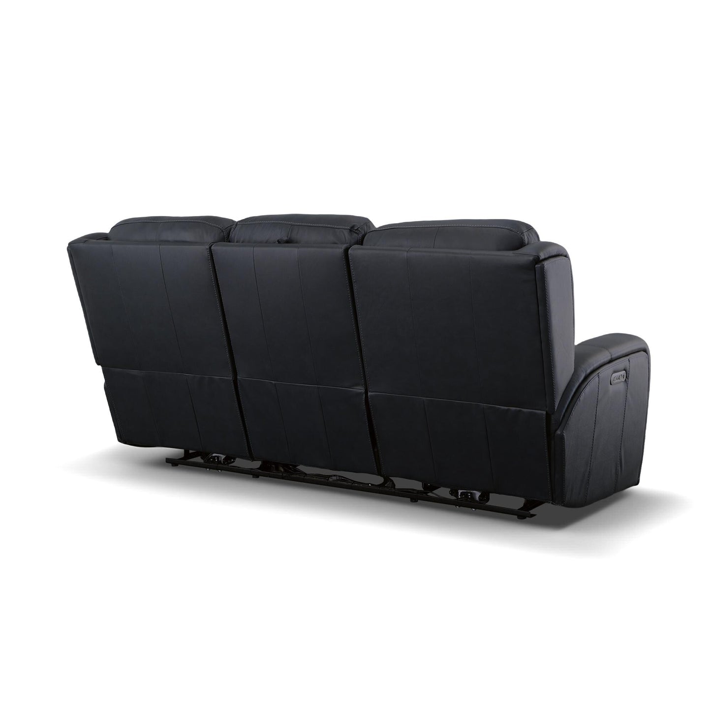 Canapé inclinable électrique en cuir Grant 87 avec appuie-têtes électriques par Flexsteel