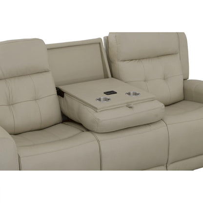 Canapé inclinable électrique en cuir Grant 87 avec appuie-têtes électriques par Flexsteel