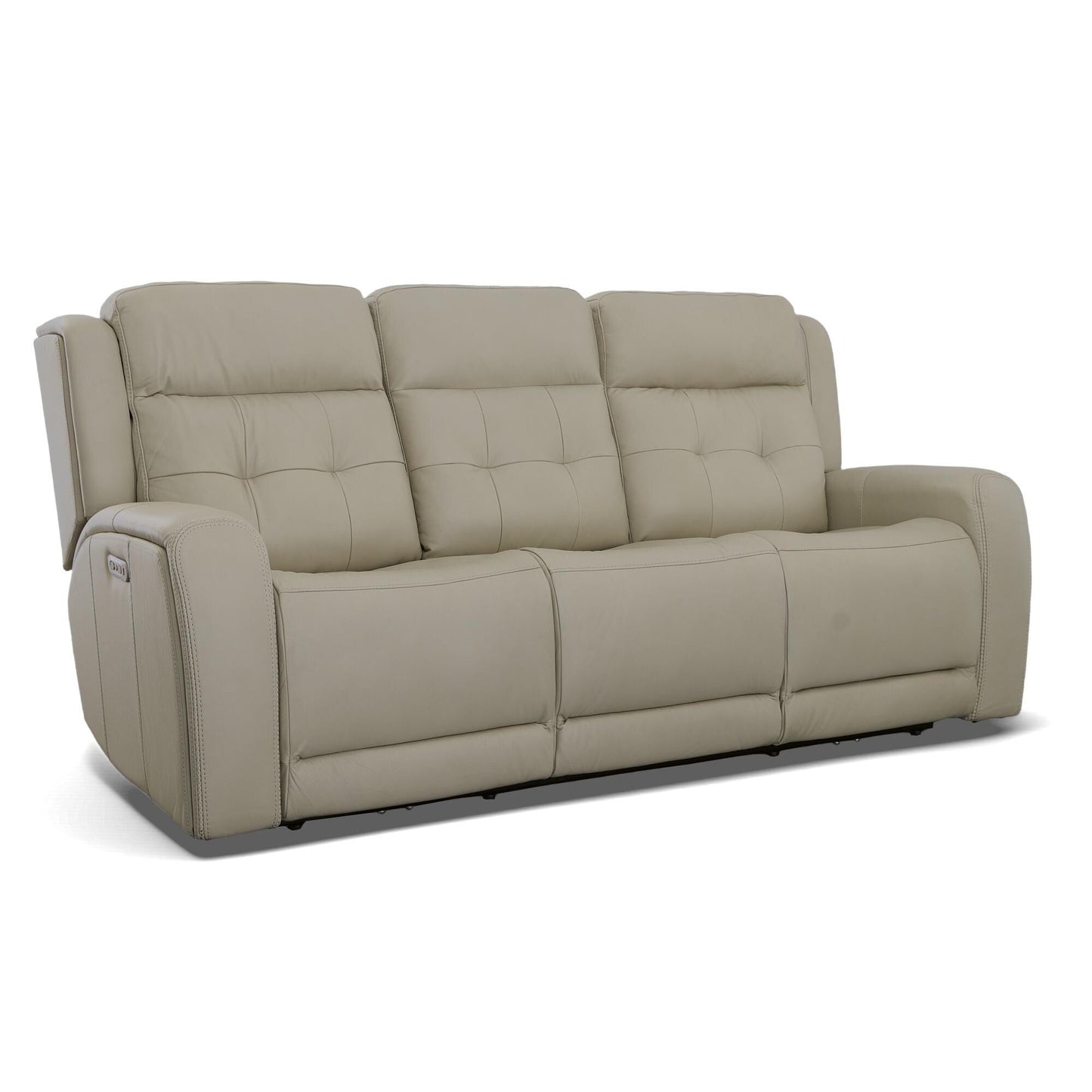 Canapé inclinable électrique en cuir Grant 87 avec appuie-têtes électriques par Flexsteel