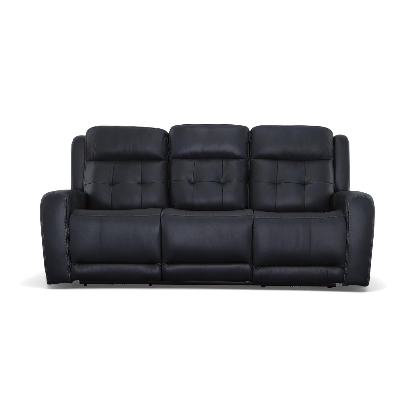 Canapé inclinable électrique en cuir Grant 87 avec appuie-têtes électriques par Flexsteel