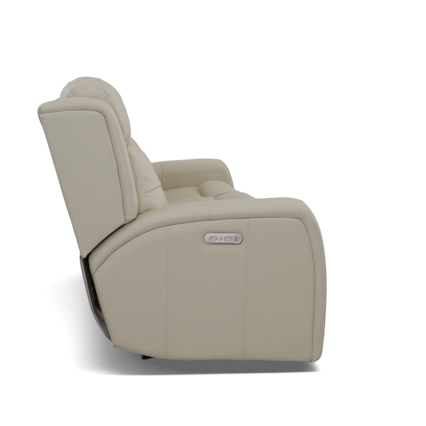 Canapé inclinable électrique en cuir Grant 87 avec appuie-têtes électriques par Flexsteel
