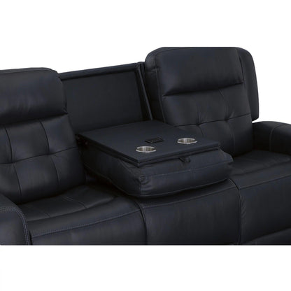Canapé inclinable électrique en cuir Grant 87 avec appuie-têtes électriques par Flexsteel