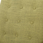 Fauteuil inclinable rembourré en tissu vert style milieu du siècle avec repose-pieds, dossier capitonné et pieds en hêtre