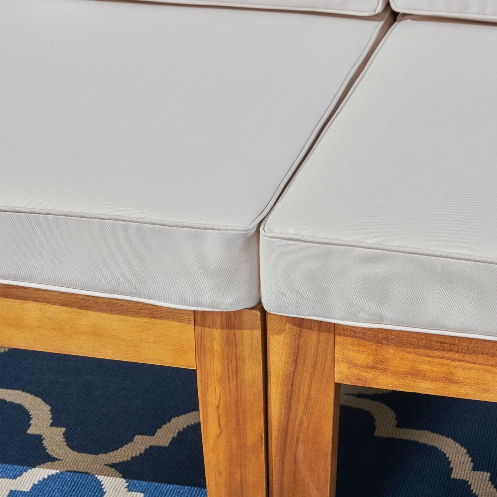 Ensemble de canapés d'extérieur sectionnels 6 pièces en bois d'acacia Grenada par Christopher Knight Home