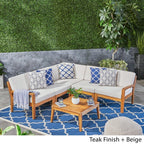 Ensemble de canapés d'extérieur sectionnels 6 pièces en bois d'acacia Grenada par Christopher Knight Home