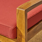 Ensemble de canapés d'extérieur sectionnels 6 pièces en bois d'acacia Grenada par Christopher Knight Home