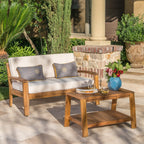 Ensemble de table basse et causeuse en acacia de Grenade par Christopher Knight Home