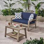 Ensemble de table basse et causeuse en acacia de Grenade par Christopher Knight Home