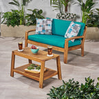 Ensemble de table basse et causeuse en acacia de Grenade par Christopher Knight Home
