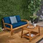 Ensemble de table basse et causeuse en acacia de Grenade par Christopher Knight Home