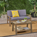 Ensemble de table basse et causeuse en acacia de Grenade par Christopher Knight Home