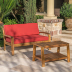 Ensemble de table basse et causeuse en acacia de Grenade par Christopher Knight Home