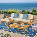 Ensemble de canapés d'extérieur en acacia Grenada par Christopher Knight Home