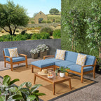 Ensemble de canapés d'extérieur 4 places en acacia Grenada par Christopher Knight Home