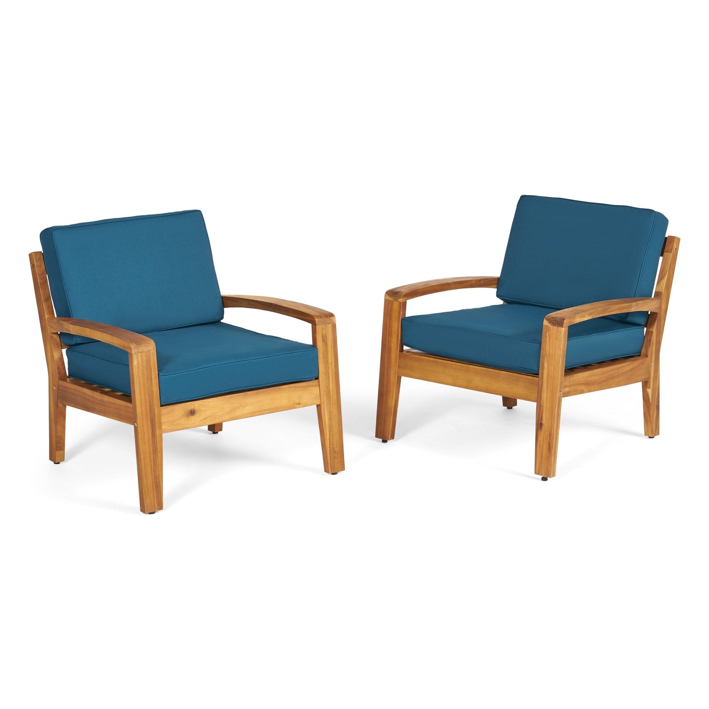 Fauteuil club d'extérieur en bois Grenada (lot de 2) par Christopher Knight Home