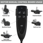 Fauteuil inclinable électrique gris à double moteur avec inclinaison à 180° et massage