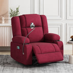 Fauteuil inclinable électrique gris avec massage, chauffage, porte-gobelets et support de téléphone pivotant à 360°, inclinaison réglable
