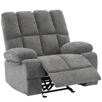 Grand fauteuil inclinable à bascule gris avec fonction de bascule à 30° et inclinaison à 160°, supporte jusqu'à 350 lb