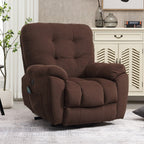 Fauteuil inclinable gris avec massage par vibrations, chauffage, port USB, porte-gobelets dissimulés et inclinaison réglable